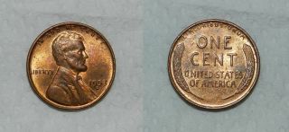 U.  S.  A.  Lincoln Wheat Penny 1953 D - Orange - Unc