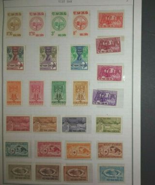 144 Vietnam Viet Nan stamps imperf perf Buu Chinh Cong Hoa 1950s - 1970s ID 557 2