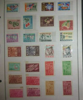 144 Vietnam Viet Nan stamps imperf perf Buu Chinh Cong Hoa 1950s - 1970s ID 557 5