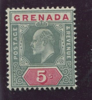 Grenada - Sg.  75 : 1904 / 1906 " 5/= Green And Carmine ".