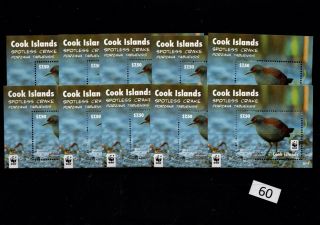 / 10x Cook Islands - Mnh - Wwf - Nature - 2014 - Birds