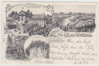 Germany Dr 1903 Pict.  Pc Gr.  Winterberg (incl.  Hotel) Schandau/sa.  To Dresden