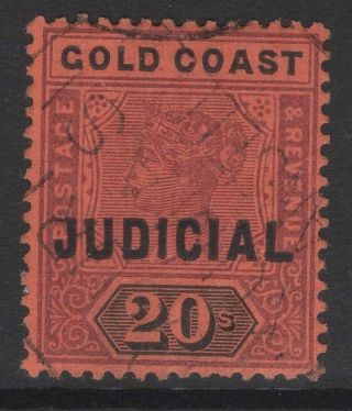 Gold Coast Bft9 1899 20/= Lilac & Black/red
