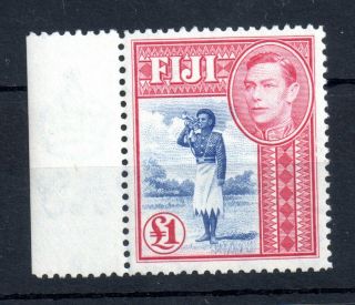 Fiji Kgvi 1950 £1 Carmine & Blue Sg 266b Mnh Ws14786