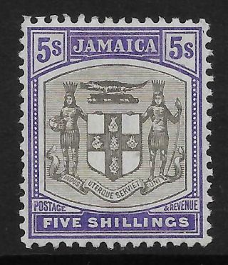 Jamaica Sg45 1905 5/= Grey & Violet Mtd