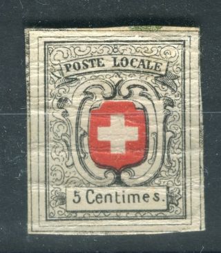 Switzerland; 1850 Poste Locale Classic Reference Issue 5c.  Fine