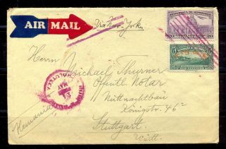 Honduras; Air Mail Cover From Choluteca To Stuttgart,  Germany On 1932