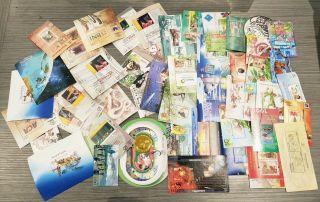 Indonesia 100 Different Stamp Miniature Sheets All Unhinged