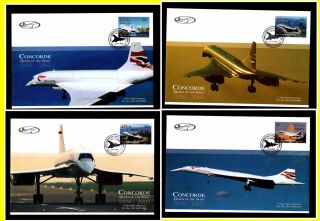 Maldives Concorde " Queen Of The Skies " Covers X 4.  Pmkd.  10