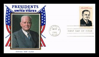 Dr Jim Stamps Us President Herbert Hoover Colorano Silk Fdc Cover Chicago