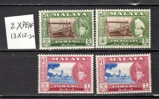 Malaya Malaysia Straits Settlements 1957 Trengganu Pahang Selection Mnh Stamps