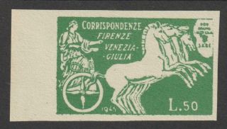 Italy Regency 1945 Private Postal Service S.  A.  B.  E.  L.  50 Mnh,  Signed / T19345