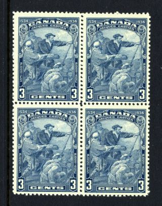 Canada Scott 208 - Nh - Blk Of 4 - 3¢ Jacques Cartier (. 067)