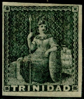 Trinidad And Tobago Sg10,  (1d) Dark Grey,  M.  Cat £55.