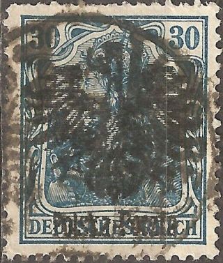 1919,  Konin 30 Pfg.  Local Stamp Polska Poczta Overprint Blue Poland