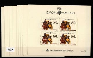 10x Portugal 1988 - Mnh - Europa Cept - Horses -