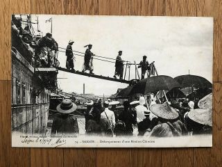 China Old Postcard Disembarcation Of A Chinese Mission Saigon To France 1907