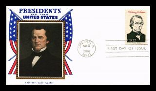 Dr Jim Stamps Us Andrew Johnson President Colorano Silk Fdc Cover Chicago