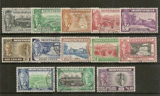 Montserrat 1951 Kgvi Pictorial Defins To $4.  80 Sg125/35
