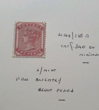 Gb Stamps Queen Victoria Sg 168/168a 2d Value M/mint