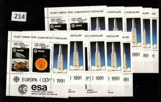 10x Northern Cyprus 1991 - Mnh - Europa Cept - Space
