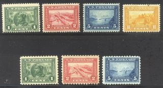 U.  S.  397//403 - 1913 1c - 10c Pan - Pacific ($451)