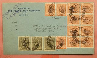 1930 Peru 242 268 Lima Airmail To Chile