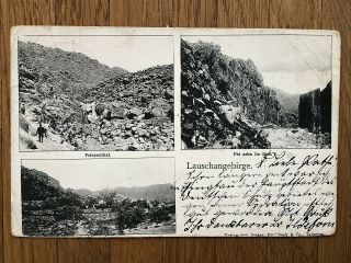 China Old Postcard Multi View Mountains Tsingtau To Germany 1912