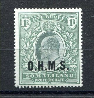 Somaliland Protectorate 1904 O.  H.  M.  S.  Official 1r Green Sgo15 Slight Crease