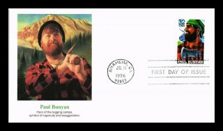Dr Jim Stamps Us Paul Bunyan Folk Lore First Day Cover Anaheim California