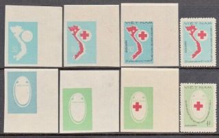 Vietnam,  Sc.  1188 - 89,  Vietnam Red Cross Set If 2,  6 Imperf.  Color Essay Proofs.