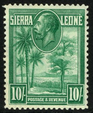 Sg 166 Sierra Leone 1932 - 10/ - Green - Mounted