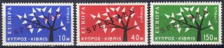 Greece Cyprus 1963 Europa Cept 1962 Set,  Ovp.  Specimen Mnh Signed Upon Req