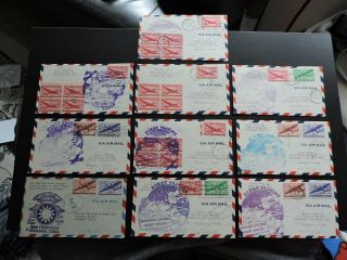 Lot X10 First Flight 1947 Shanghai China Air Mail Pan Am,  Northwest Airlines