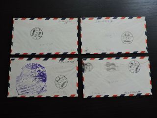 LOT x10 FIRST FLIGHT 1947 SHANGHAI CHINA AIR MAIL PAN AM,  NORTHWEST AIRLINES 5