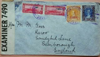 Guatemala 1941 Airmail Cover To England With Pc 90 Censor Label Possibly Bermuda