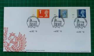 2018 M18l Walsall Machin Sf 1st Large Sd100g And Sd500g Cylinder Tab Fdc