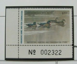 F1789 Ar 1987 Wood Duck - Robert Bateman Pns Ll Pi 002322 Sn: 023216 Stamp
