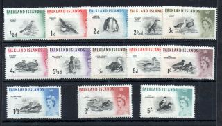 Falkland Islands Qeii 1960 Definitive Lhm Set To 5/ - 193 - 205 Ws13885