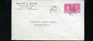 1937 Newfoundland Advertising Cover Walter White Co737