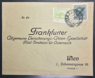 Czechoslovakia Austria 1919 Mixed Country Franked Forerunner Cover Litomerice