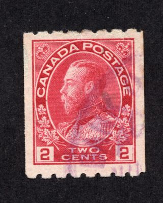 Canada 124 2 Cent Carmine King George V Admiral Issue Coil
