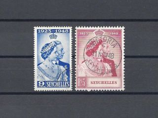 Seychelles 1948 Sg 152/3 Rsw Cat £48.  60