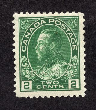Canada 107 2 Cent Yellow Green King George V Admiral Issue Mnh