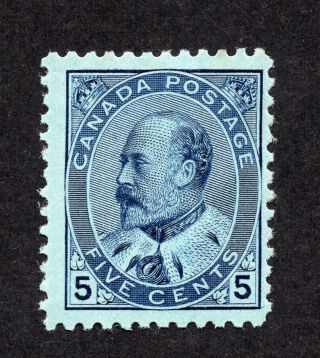 Canada 91 5 Cent Blue King Edward Vii Issue Mh