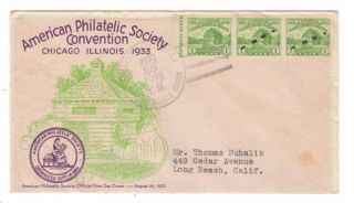 1933 The Aps Convention Cover Fdc Scott 730