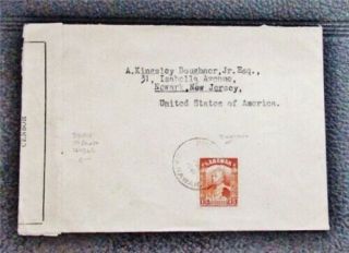 Nystamps British Sarawak Stamp Early Censor Cover Paid: $65