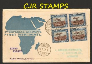 South West Africa 1932 Air Mail Cover - 1st Flight - Windhoek To England