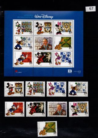 / Portugal - Mnh - Disney - Cartoons - Mickey - Donald - Pluto - Goofy