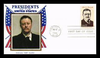 Dr Jim Stamps Us Theodore Roosevelt President Colorano Silk Fdc Cover Chicago